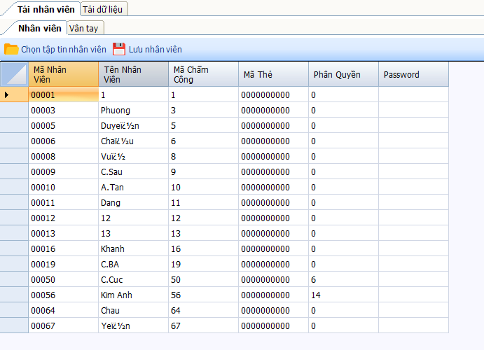 Phần mềm chấm công Ronald Jack Pro 11 10 1