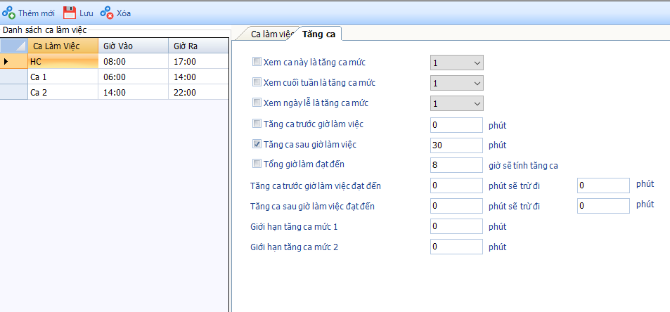 Phần mềm chấm công Ronald Jack Pro 14 14