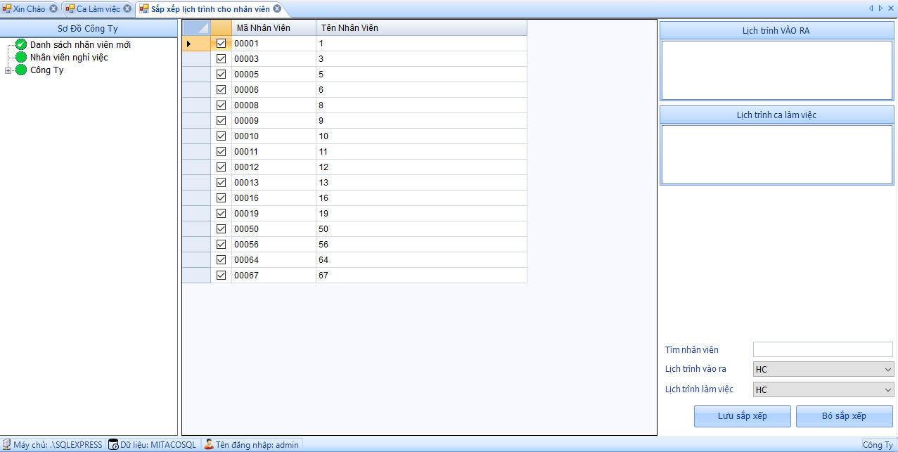 Phần mềm chấm công Ronald Jack Pro 17 18