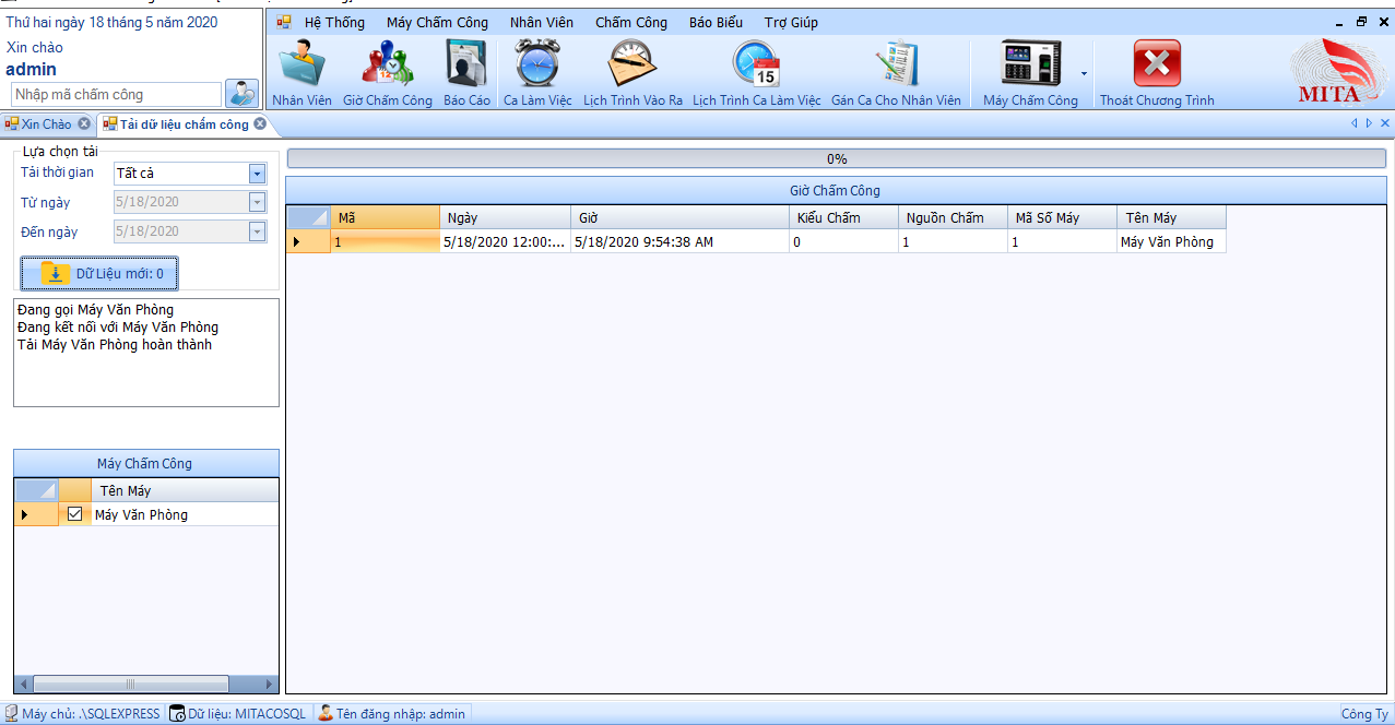 Phần mềm chấm công Ronald Jack Pro 7 8