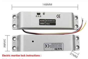 Khóa chốt điện từ gắn nổi cho cửa gỗ, cửa nhôm SB150ST